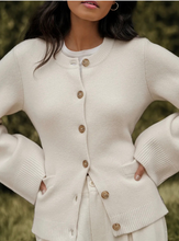 Load image into Gallery viewer, SOFT BUTTON CARDIGAN - IVORY
